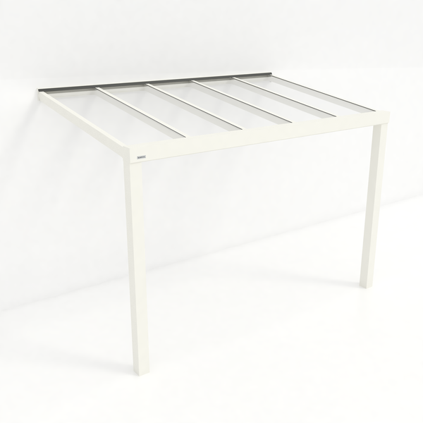 Kastrex Carport Aluminium - Luxe Buitenruimte met Glazen Dak - Gratis Montage - Wit