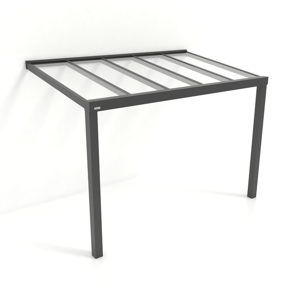 Kastrex Carport Aluminium - Luxe Buitenruimte met Glazen Dak- Gratis Montage - Antraciet