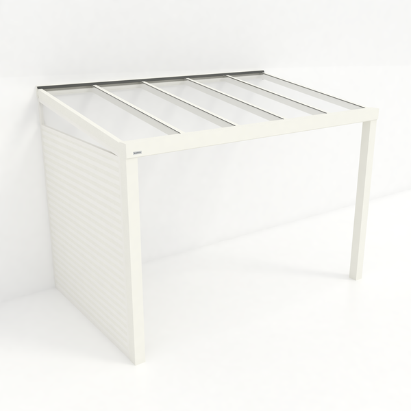 Kastrex Veranda Aluminium - Luxe Buitenruimte met Glazen Dak - Gratis Montage - Wit