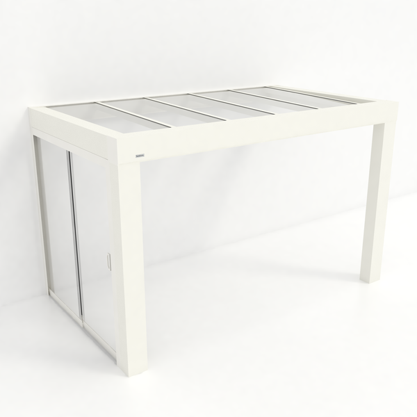 Kastrex Premium Tuinkamer Aluminium - Luxe Buitenruimte met Glazen Dak - Gratis Montage – Wit