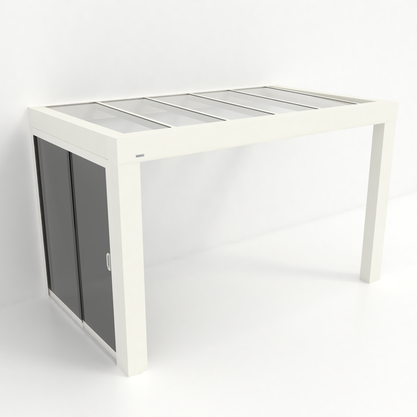 Kastrex Premium Tuinkamer Aluminium - Luxe Buitenruimte met Privacy Glas - Gratis Montage – White