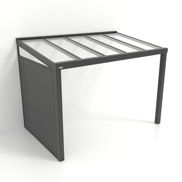 Kastrex Veranda Aluminium - Luxe Buitenruimte met Glazen Dak - Gratis Montage - Antraciet
