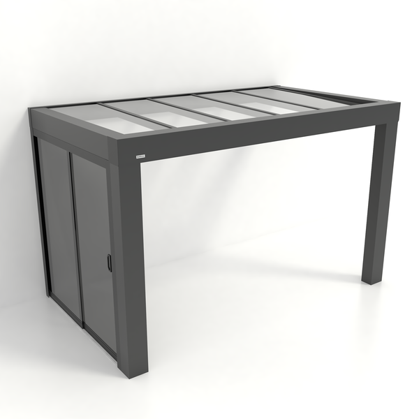 Kastrex Premium Tuinkamer Aluminium - Luxe Buitenruimte met Privacy Glas - Gratis Montage – Antraciet