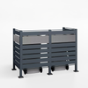 Kastrex Container Conversion Cabinet - For 1 Bin - Weatherproof & Maintenance-free - Coated Steel