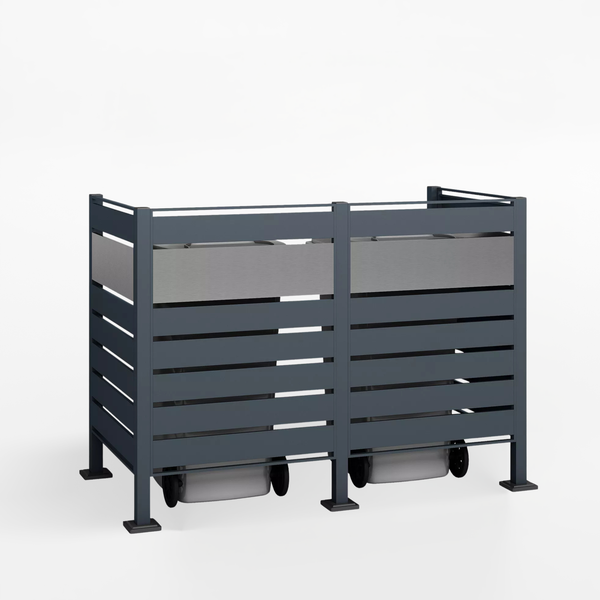 Kastrex Container Conversion Cabinet - For 1 Bin - Weatherproof & Maintenance-free - Coated Steel