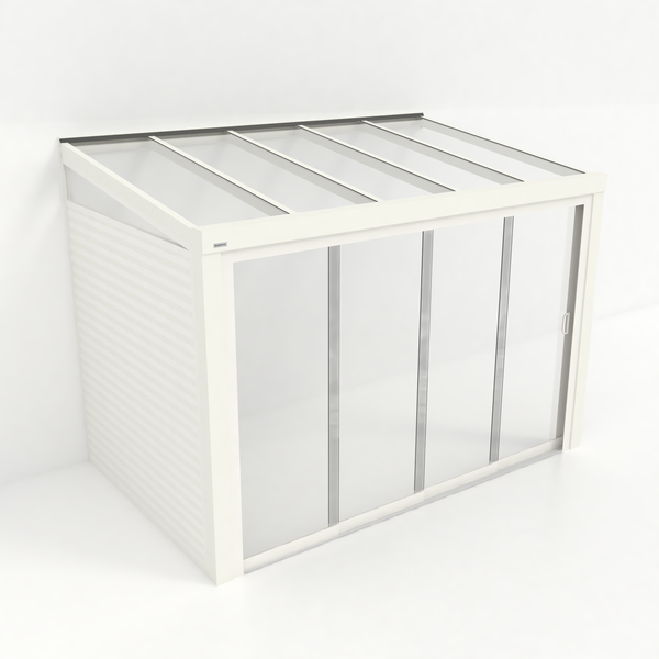 Kastrex Tuinkamer Aluminium - Luxe Buitenruimte met Glazen Dak - Gratis Montage - Wit