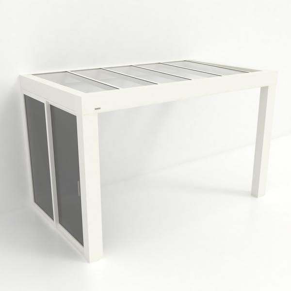 Kastrex Premium Tuinkamer Aluminium - Luxe Buitenruimte met Privacy Glas - Gratis Montage – White