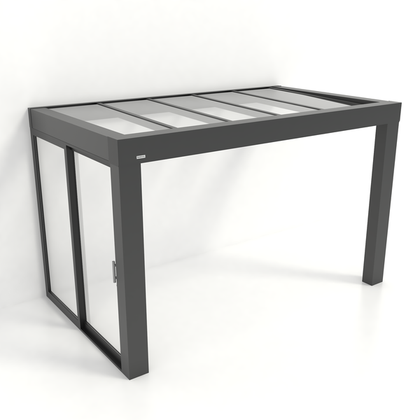 Kastrex Premium Tuinkamer Aluminium - Luxe Buitenruimte met Glazen Dak - Gratis Montage – Antraciet