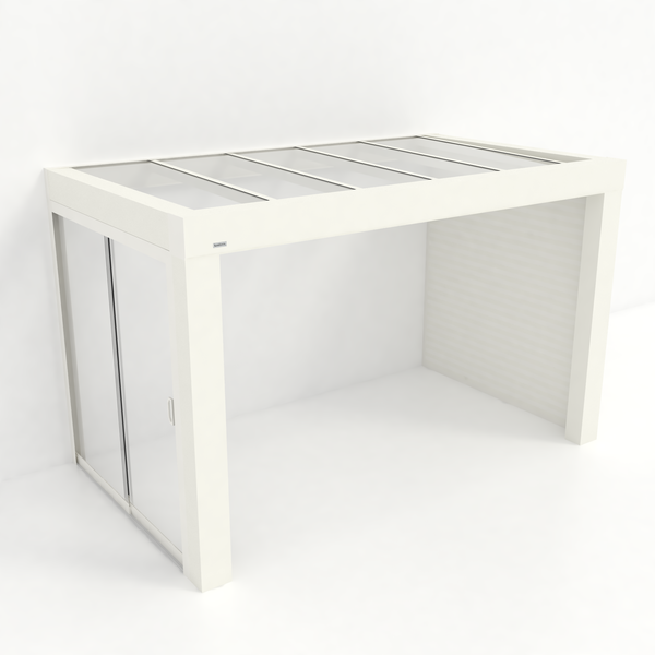 Kastrex Premium Tuinkamer Aluminium - Luxe Buitenruimte met Glazen Dak - Gratis Montage – Wit