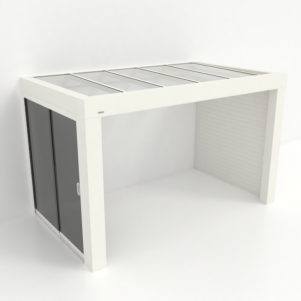 Kastrex Premium Tuinkamer Aluminium - Luxe Buitenruimte met Privacy Glas - Gratis Montage – White