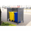 Armoire de conversion pour conteneur Kastrex - Pour 1 bac - Résistante aux intempéries et sans entretien - Acier revêtu