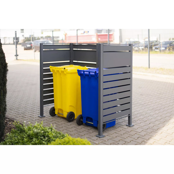 Armoire de conversion pour conteneur Kastrex - Pour 1 bac - Résistante aux intempéries et sans entretien - Acier revêtu