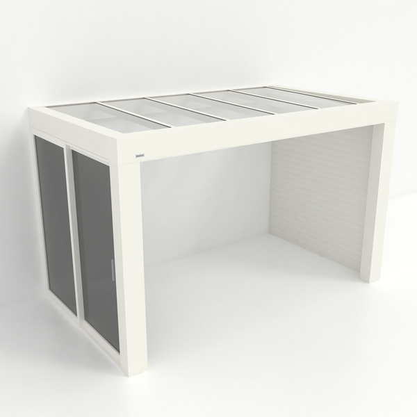 Kastrex Premium Tuinkamer Aluminium - Luxe Buitenruimte met Privacy Glas - Gratis Montage – White