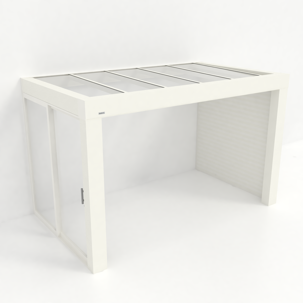 Kastrex Premium Tuinkamer Aluminium - Luxe Buitenruimte met Glazen Dak - Gratis Montage – Wit