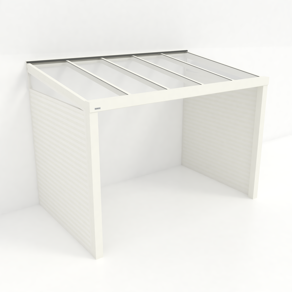 Kastrex Veranda Aluminium - Luxe Buitenruimte met Glazen Dak - Gratis Montage - Wit