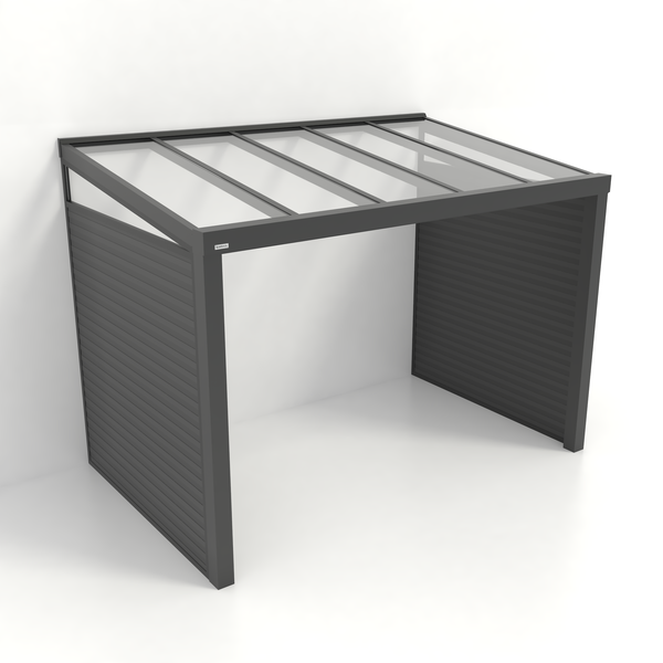 Kastrex Veranda Aluminium - Luxe Buitenruimte met Glazen Dak - Gratis Montage - Antraciet