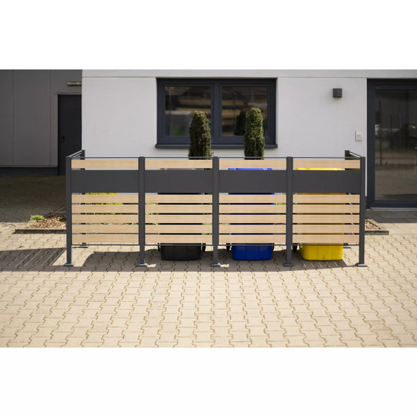 Armoire de conversion pour conteneur Kastrex - Pour 1 bac - Résistante aux intempéries et sans entretien - Acier revêtu