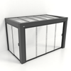 Kastrex Premium Tuinkamer Aluminium - Luxe Buitenruimte met Glazen Dak - Gratis Montage – Antraciet