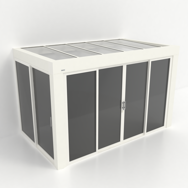Kastrex Premium Tuinkamer Aluminium - Luxe Buitenruimte met Privacy Glas - Gratis Montage – White