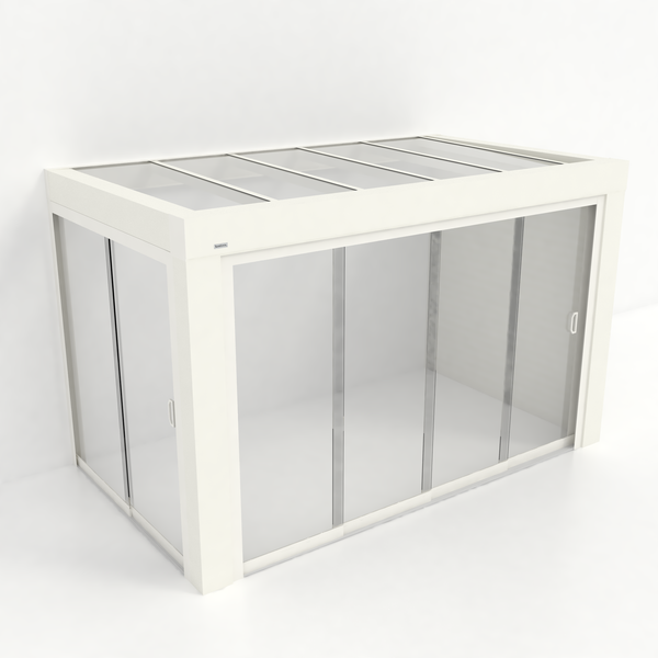 Kastrex Premium Tuinkamer Aluminium - Luxe Buitenruimte met Glazen Dak - Gratis Montage – Wit
