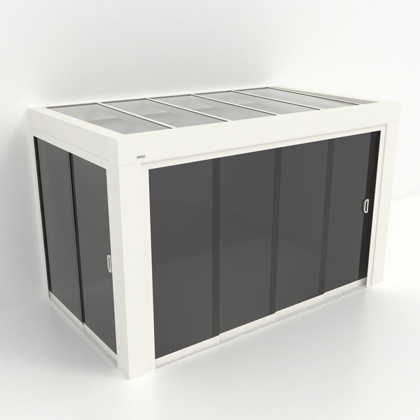 Kastrex Premium Tuinkamer Aluminium - Luxe Buitenruimte met Privacy Glas - Gratis Montage – White