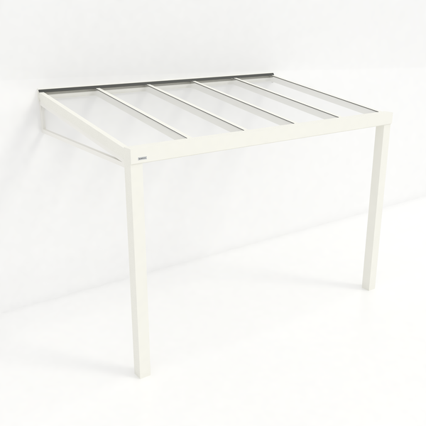 Kastrex Veranda Aluminium - Luxe Buitenruimte met Glazen Dak - Gratis Montage - Wit