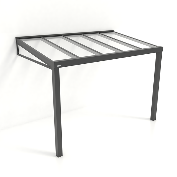 Kastrex Veranda Aluminium - Luxe Buitenruimte met Glazen Dak - Gratis Montage - Antraciet
