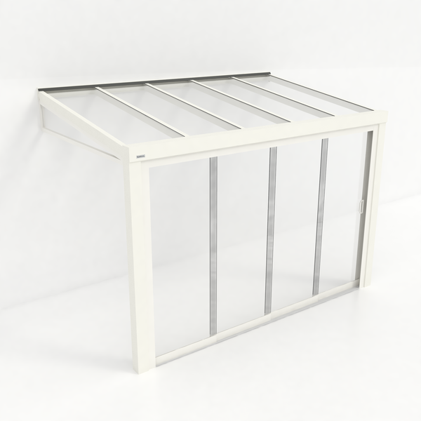 Kastrex Tuinkamer Aluminium - Luxe Buitenruimte met Glazen Dak - Gratis Montage - Wit