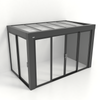 Kastrex Premium Tuinkamer Aluminium - Luxe Buitenruimte met Glazen Dak - Gratis Montage – Antraciet
