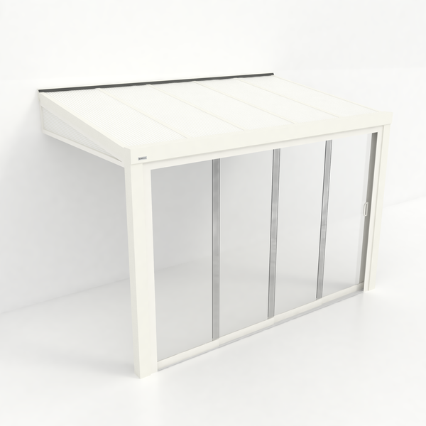 Kastrex Tuinkamer Aluminium - Luxe Buitenruimte met Polycarbonaat Dak - Gratis Montage - Wit