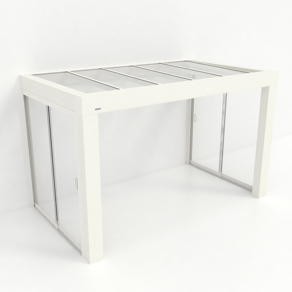 Kastrex Premium Tuinkamer Aluminium - Luxe Buitenruimte met Glazen Dak - Gratis Montage – Wit