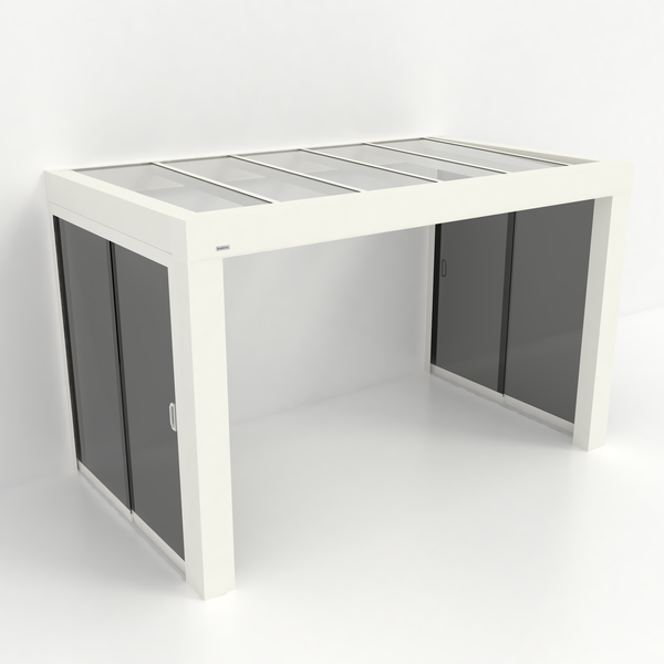 Kastrex Premium Tuinkamer Aluminium - Luxe Buitenruimte met Privacy Glas - Gratis Montage – White