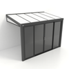 Kastrex Tuinkamer Aluminium - Luxe Buitenruimte met Polycarbonaat Dak - Privacy Glas - Gratis Montage - Antraciet