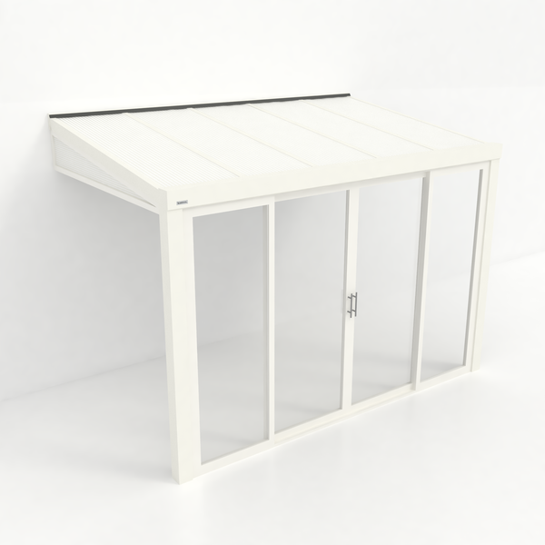 Kastrex Tuinkamer Aluminium - Luxe Buitenruimte met Polycarbonaat Dak - Gratis Montage - Wit