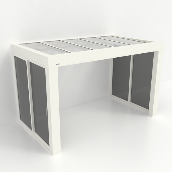 Kastrex Premium Tuinkamer Aluminium - Luxe Buitenruimte met Privacy Glas - Gratis Montage – White