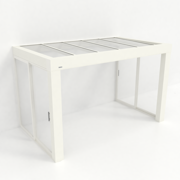 Kastrex Premium Tuinkamer Aluminium - Luxe Buitenruimte met Glazen Dak - Gratis Montage – Wit