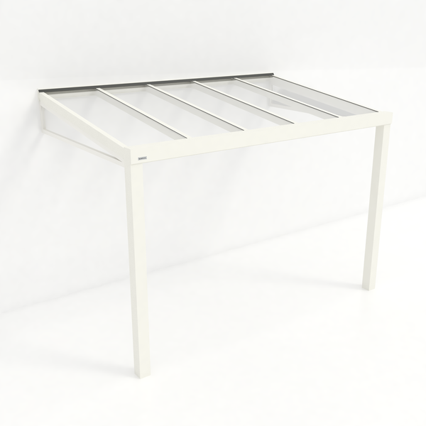 Kastrex Veranda Aluminium - Luxe Buitenruimte met Glazen Dak - Gratis Montage - Wit