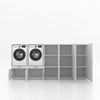 Wasmachinekast 5 delig - 314x145x67cm – Wit