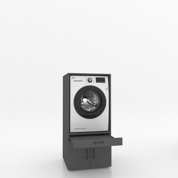 Wasmachinekast 1 delig - 67x145x67cm – Antraciet