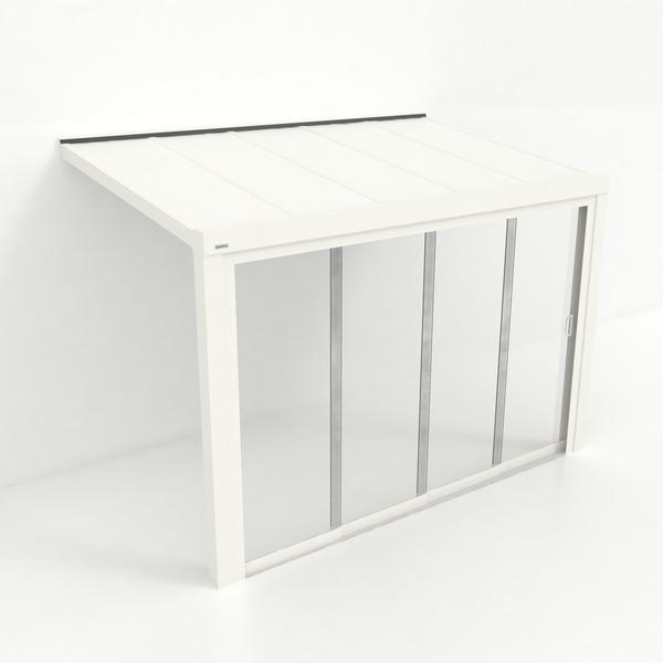 Kastrex Tuinkamer Aluminium - Luxe Buitenruimte met Polycarbonaat Dak - Gratis Montage - Wit
