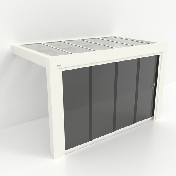 Kastrex Premium Tuinkamer Aluminium - Luxe Buitenruimte met Privacy Glas - Gratis Montage – White