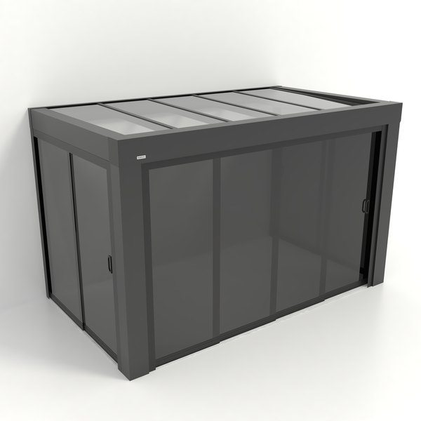 Kastrex Premium Tuinkamer Aluminium - Luxe Buitenruimte met Privacy Glas - Gratis Montage – Antraciet