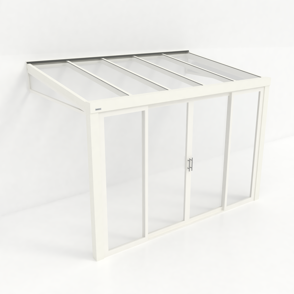 Kastrex Tuinkamer Aluminium - Luxe Buitenruimte met Glazen Dak - Gratis Montage - Wit