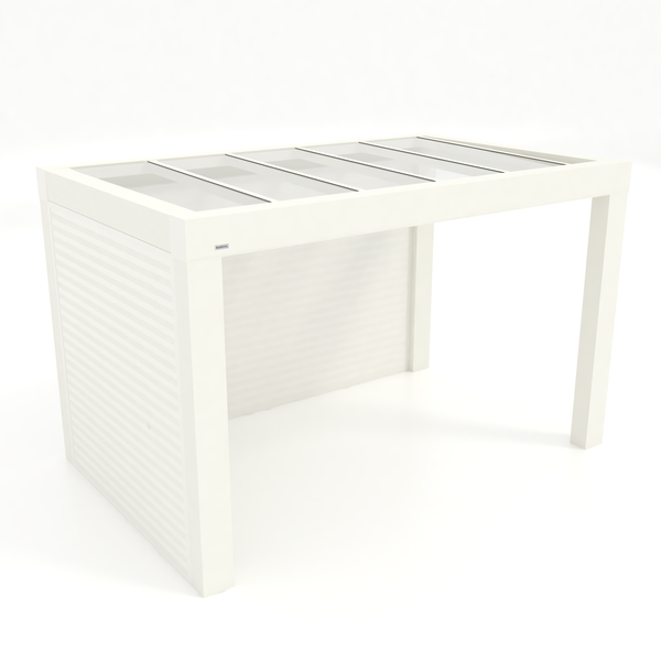 Kastrex Premium Terrasoverkapping Aluminium - Luxe Buitenruimte met Glazen Dak - Gratis Montage – Wit