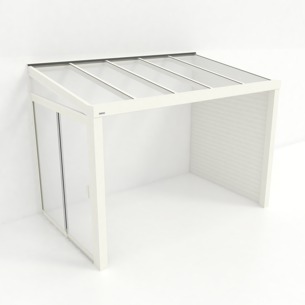 Kastrex Tuinkamer Aluminium - Luxe Buitenruimte met Glazen Dak - Gratis Montage - Wit