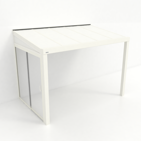 Kastrex Tuinkamer Aluminium - Luxe Buitenruimte met Polycarbonaat Dak - Gratis Montage - Wit