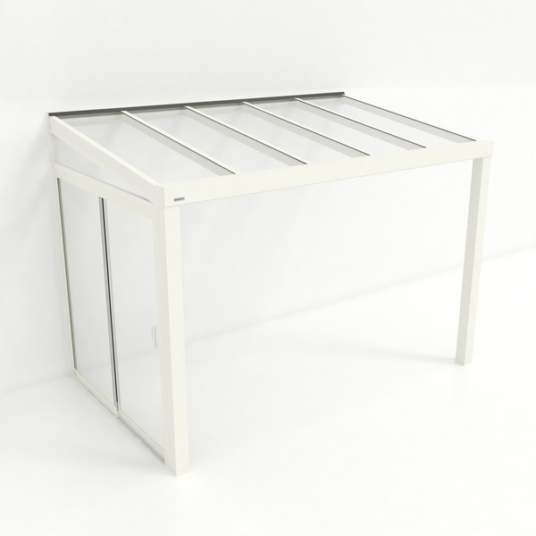 Kastrex Tuinkamer Aluminium - Luxe Buitenruimte met Glazen Dak - Gratis Montage - Wit