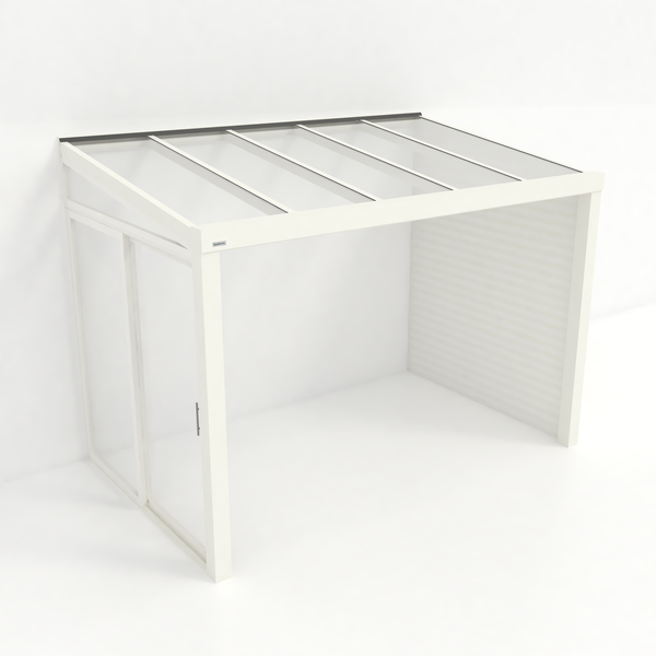 Kastrex Tuinkamer Aluminium - Luxe Buitenruimte met Glazen Dak - Gratis Montage - Wit
