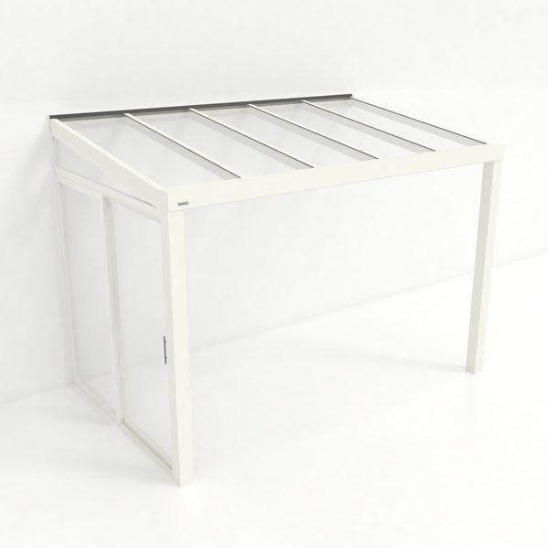 Kastrex Tuinkamer Aluminium - Luxe Buitenruimte met Glazen Dak - Gratis Montage - Wit