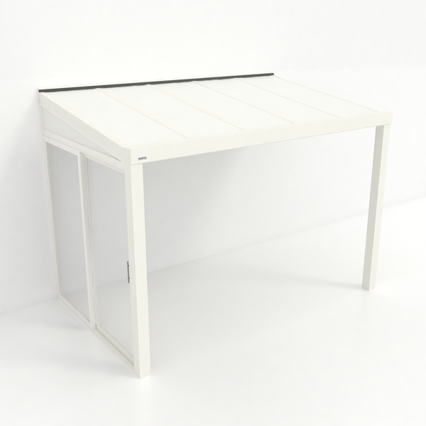 Kastrex Tuinkamer Aluminium - Luxe Buitenruimte met Polycarbonaat Dak - Gratis Montage - Wit